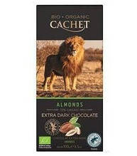 Шоколад Екстра Чорний Кашет Мигдаль Cachet Extra Dark Chocolate Almonds 72 % Какао 100 г Бельгія