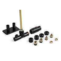 Набір термостатичних вентилів Terma Unico All in One правий чорний мат