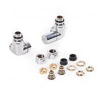 Набір вентилів Terma Set of valves триосьових регульованих правий хром