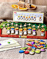 🎄Дерев'яна розвиваюча гра з картками "Ялинкова гілочка з прикрасами"