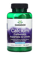 Кальцій Swanson Calcium Carbonate Aspartate & Citrate 500 mg 100 таблеток