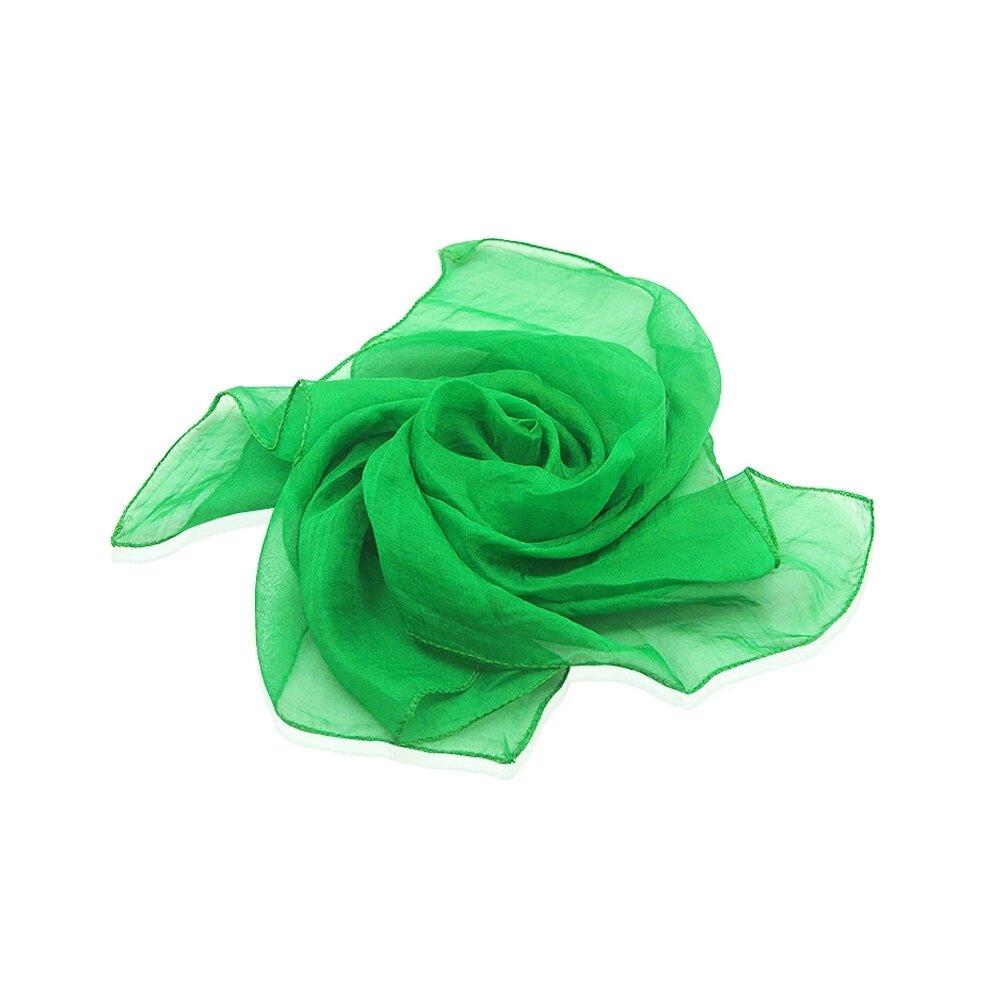 Реквізит для фокусів | Шовкова хустка (60*60 см) Зелена