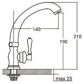 Смеситель PL ½" монокран на гайке (КРАТНО 2ШТ) AQUATICA PL-1G156C BF