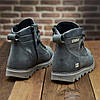 Чоловічі зимові шкіряні черевики (натуральна шкіра) сірі на хутрі, чоловіче взуття на зиму, розмір 40 41 42 43 44 45, фото 7