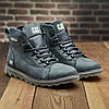 Чоловічі зимові шкіряні черевики (натуральна шкіра) сірі на хутрі, чоловіче взуття на зиму, розмір 40 41 42 43 44 45, фото 2