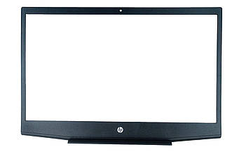 Рамка матриці (дисплея) для ноутбука HP Pavilion Gaming 15-cx, чорна (black) LCD BEZEL, логотип сріблястий