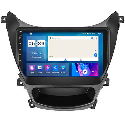 Магнітола Lesko для Hyundai Elantra V (MD) Рестайлінг ver 2 2013-2016г 9" 4/64Gb CarPlay 4G Wi-Fi GPS Prime, фото 1