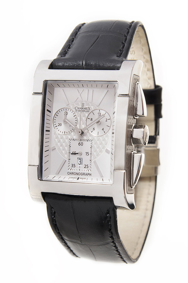 Чоловічий швейцарський кварцовий наручний годинник корпус прямокутної форми "Lausanne" від Charmex, фото 1