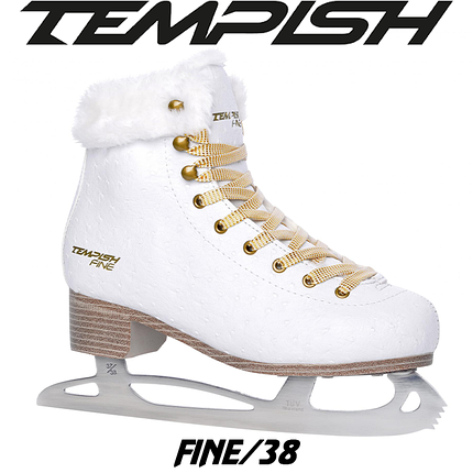 Ковзани фігурні жіночі ковзани для фігурного катання Tempish FINE розмір 38/24,7 см білі, фото 1