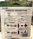 Велонабір фара передня + задня QX-T0598 велосипедний ліхтар і габарит мигалка стоп 3COB 5LED, фото 8