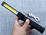 Світильник з червоним і білим світлом WORKLIGHT W-52 для СТО з магнітом і гачком ліхтар акумуляторний 18650, фото 3
