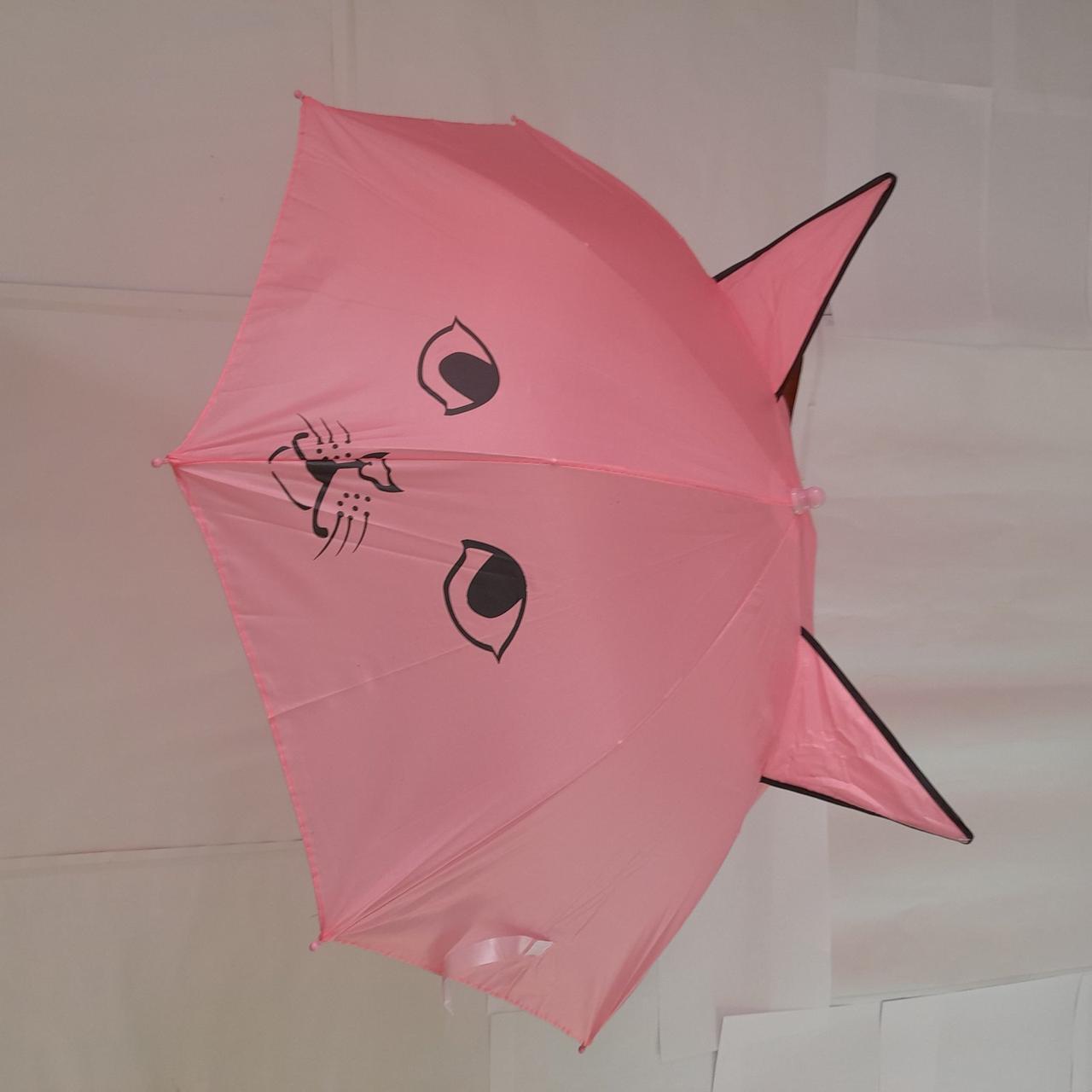 Зонт зонтик трость с 3D-ушками и мордочкой для детей диаметр купола-77см - фото 2 - id-p436709052