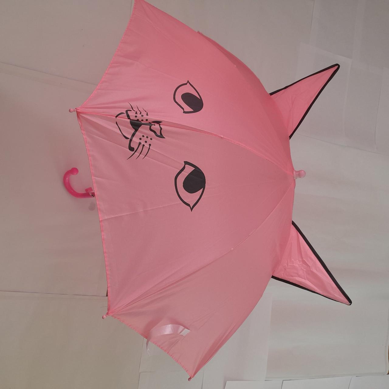 Зонт зонтик трость с 3D-ушками и мордочкой для детей диаметр купола-77см - фото 3 - id-p436709052