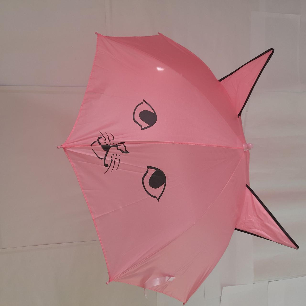Зонт зонтик трость с 3D-ушками и мордочкой для детей диаметр купола-77см - фото 1 - id-p436709052