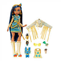 Кукла Монстер Хай Клео Де Нил с питомцем Monster High Cleo De Nile Fashion Doll with Blue Streaked Hair