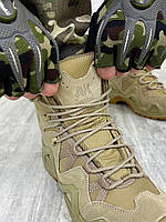 Тактичні берци для ЗСУ шкіряне чоловіче зимове взуття, Бойові армійські черевики oxford койот