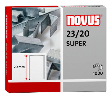 Канцелярські скоби No 23/20 SUPER 1000 шт NOVUS Німеччина