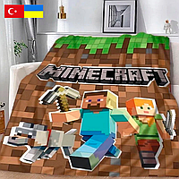 Плед плюшевый с 3D изображением "Cвіт MINECRAFT" арт 2450