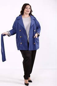 Куртка демісезонна синя плащівка батал великих розмірів 42-74 різних кольорів