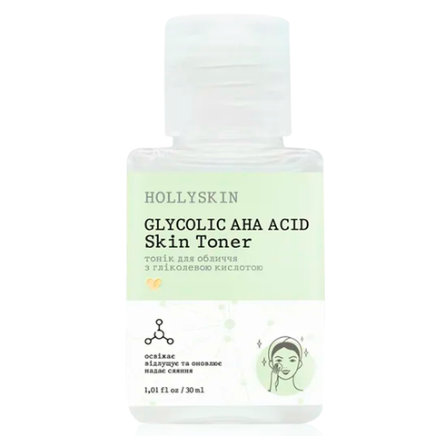 Тонік для обличчя HOLLYSKIN Glycolic AHA Acidr Skin Toner 30ml, фото 1