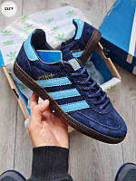 Модні чоловічі кросівки Adidas Spezial сині, осінні кросівки чоловічі Адідас Спікл, чоловічі замшеві кеди