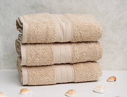 ТМ TAG Рушник 50х90 Polosa колір: світло-бежевий