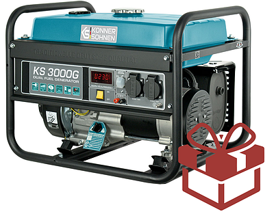 Газобензиновий гібридний генератор Könner&Söhnen KS 3000 G, (49970)