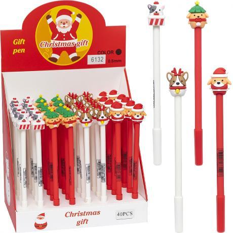 Від 40 шт. Ручка гелева 6132 "Новий рік" синя купити дешево оптом в інтернет-магазині купити дешево оптом в інтернет-магазині