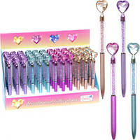 Від 48 шт. Ручка кулькова подарункова "Серце" автоматична 9045 синя купити дешево оптом в інтернет-магазині