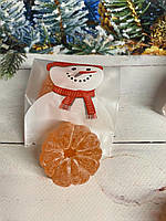 Мило ручної роботи . мандаринка в пакеті Новорічний подарунковий набір мила ручної роботи
