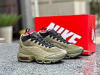 Мужские зимние кроссовки Nike Air Max 95 Sneakerboot Haki Winter термо обувь Найк Аир Макс 95 Сникербут