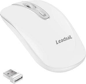 Бездротова тонка портативна комп'ютерна мишка LeadsaiL для ноутбуків Windows Mac PC