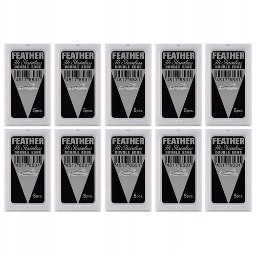 Леза Feather Hi-Stainless Double Edge Blades 50 шт
