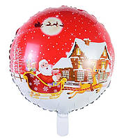 Фольгована куля Санта, новорічні повітряні кульки, 18" 45 см