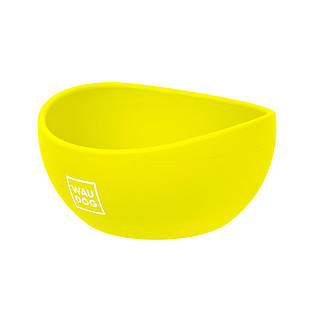 Силіконова миска для собак WAUDOG Silicone жовта (250 мл) Collar