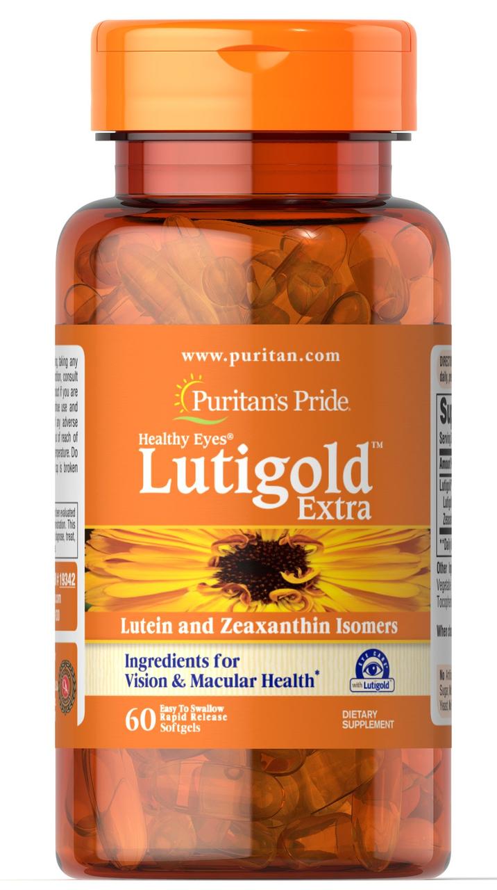 Лютеїн з зеаксантином, Healthy Eyes Lutigold Extra with Zeaxanthin, Puritan's Pride, 60 гелевих капсул