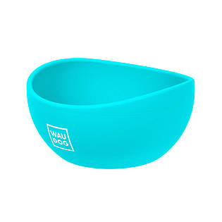 Силіконова миска для собак WAUDOG Silicone блакитна (250 мл) Collar