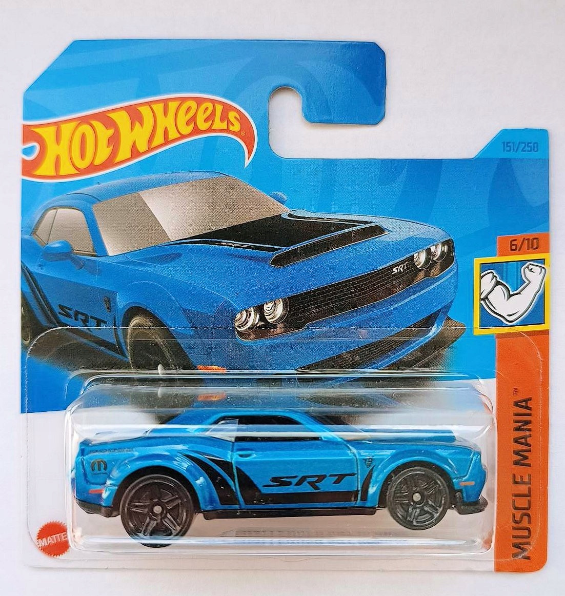 Машинка Хот Вілс 1:64 18 Dodge Challenger SRT Demon колекція Muscle Mania Hot Wheels Mattel HKJ54