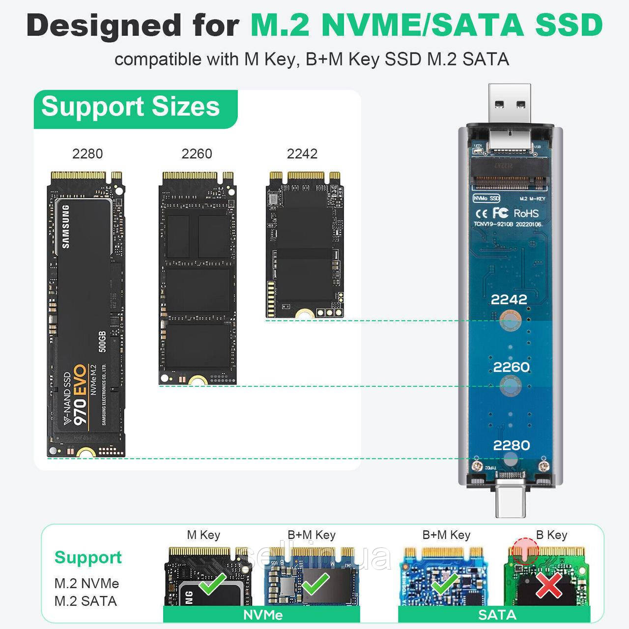  ssd m2 usb a type c id