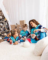 Детская пижама из плюш велюра кигуруми Новогодняя история Детский теплый костюм кигуруми 134