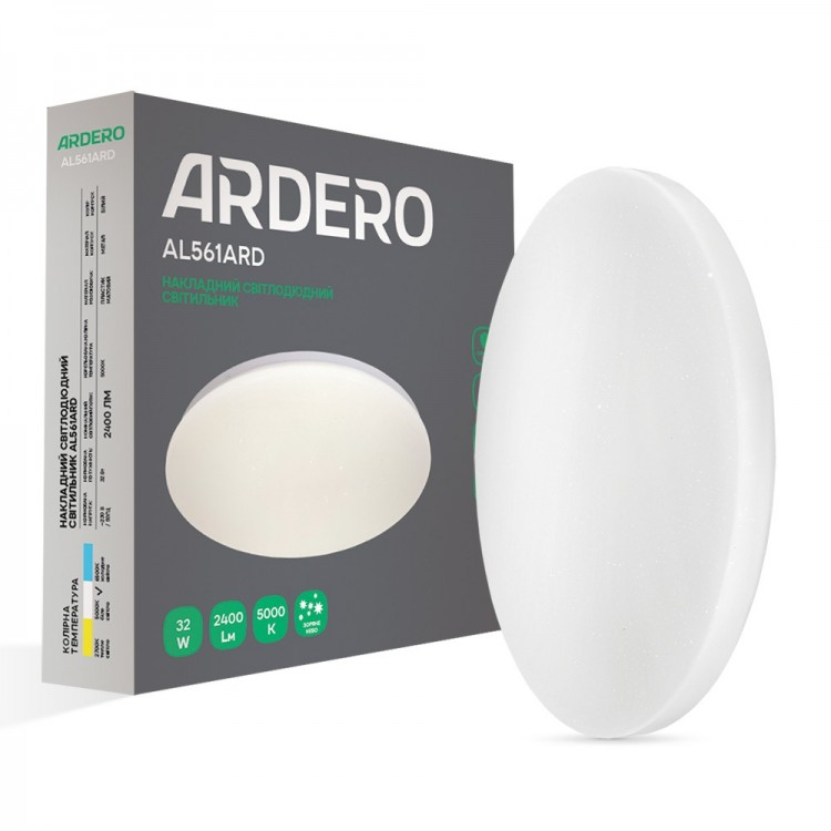 Світлодіодний світильник Ardero AL561ARD 32W 2400Лм 5000К зоряне небо 385х55 мм