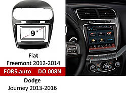 Перехідна рамка FORS.auto DO 008N для Fiat Freemont (9 inch, black) 2012-2014