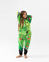 Детская пижама из плюш велюра кигуруми Гринвич Детский теплый костюм кигуруми