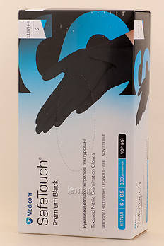 Medicom Рукавички нітрилові 5 г міцні, 100 шт - Чорні, розмір S