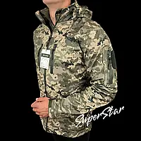 Курточка softshell SQUAD, тактическая демисезонная, военная куртка пиксель высокого качества, софтшел ВСУ XXL