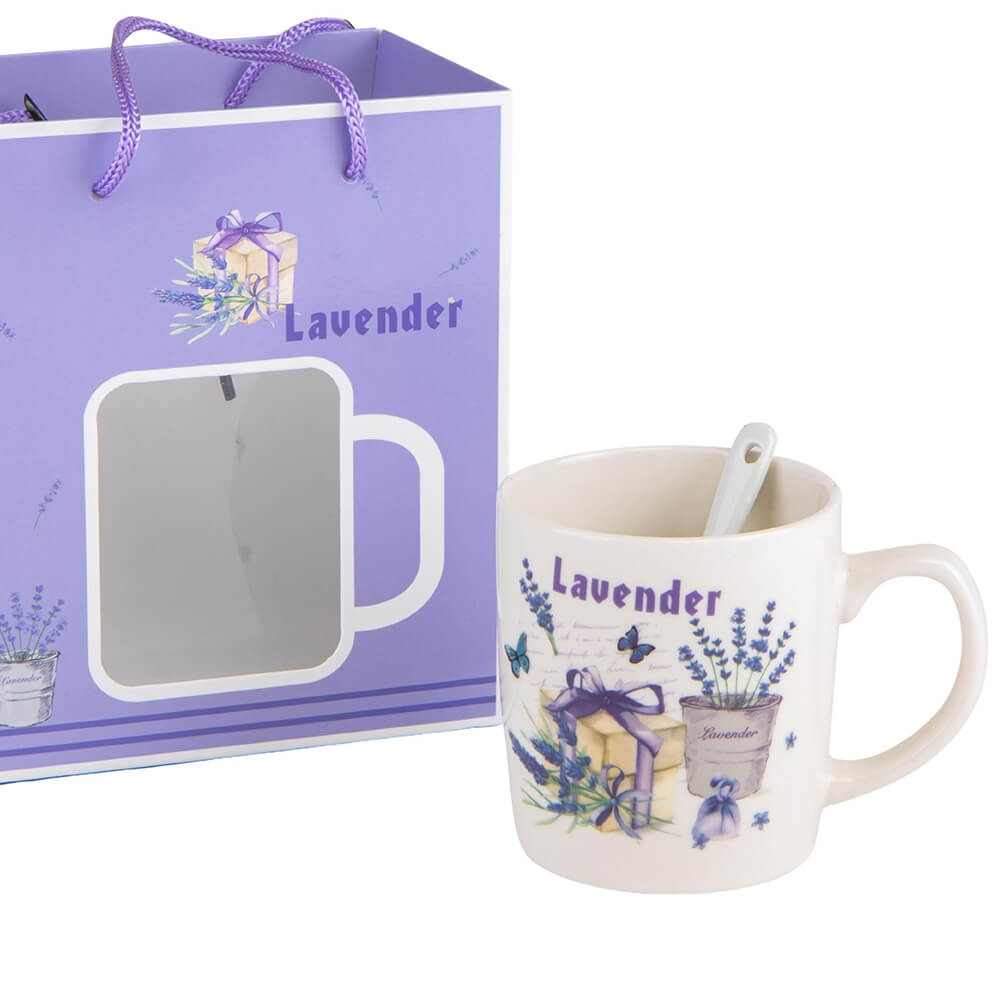 Чашка в подарунковій коробці Лаванда 180 мл 8 см 118901-020