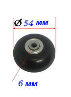 Колесико для чемодана d = 54 мм \ черный \ с подшипниками \ 1044