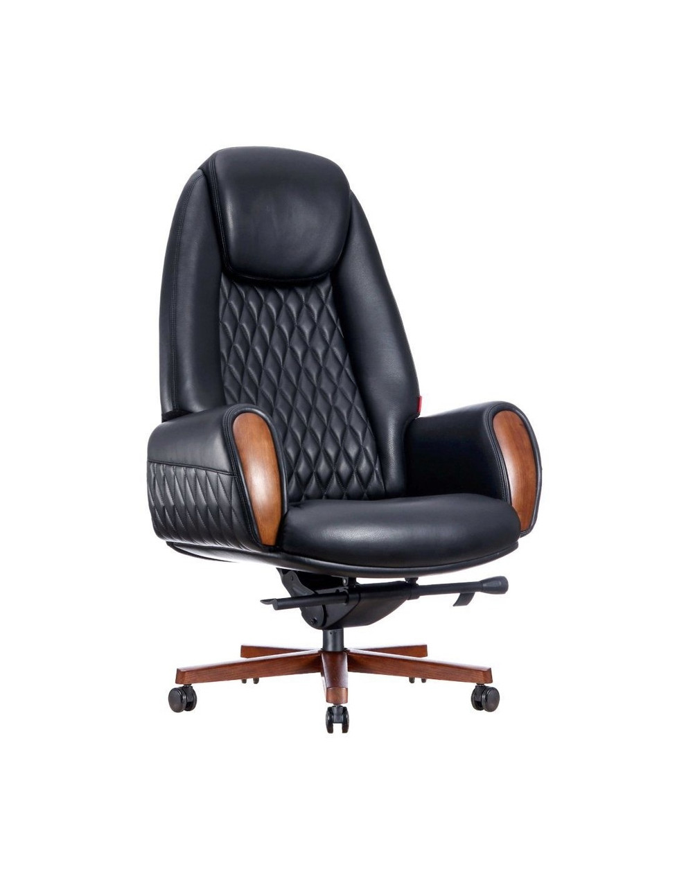 КРІСЛО ДЛЯ КЕРІВНИКА ШКІРЯНЕ Enrandnepr БОІНГ BL Чорна, фото 1