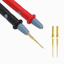 Щупи для мультиметра, тестера силіконові, тонкі 1000V / 20A з набором насадок 20 шт., фото 2