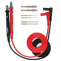 Щупи для мультиметра, тестера силіконові, тонкі 1000V / 20A з набором насадок 20 шт., фото 3